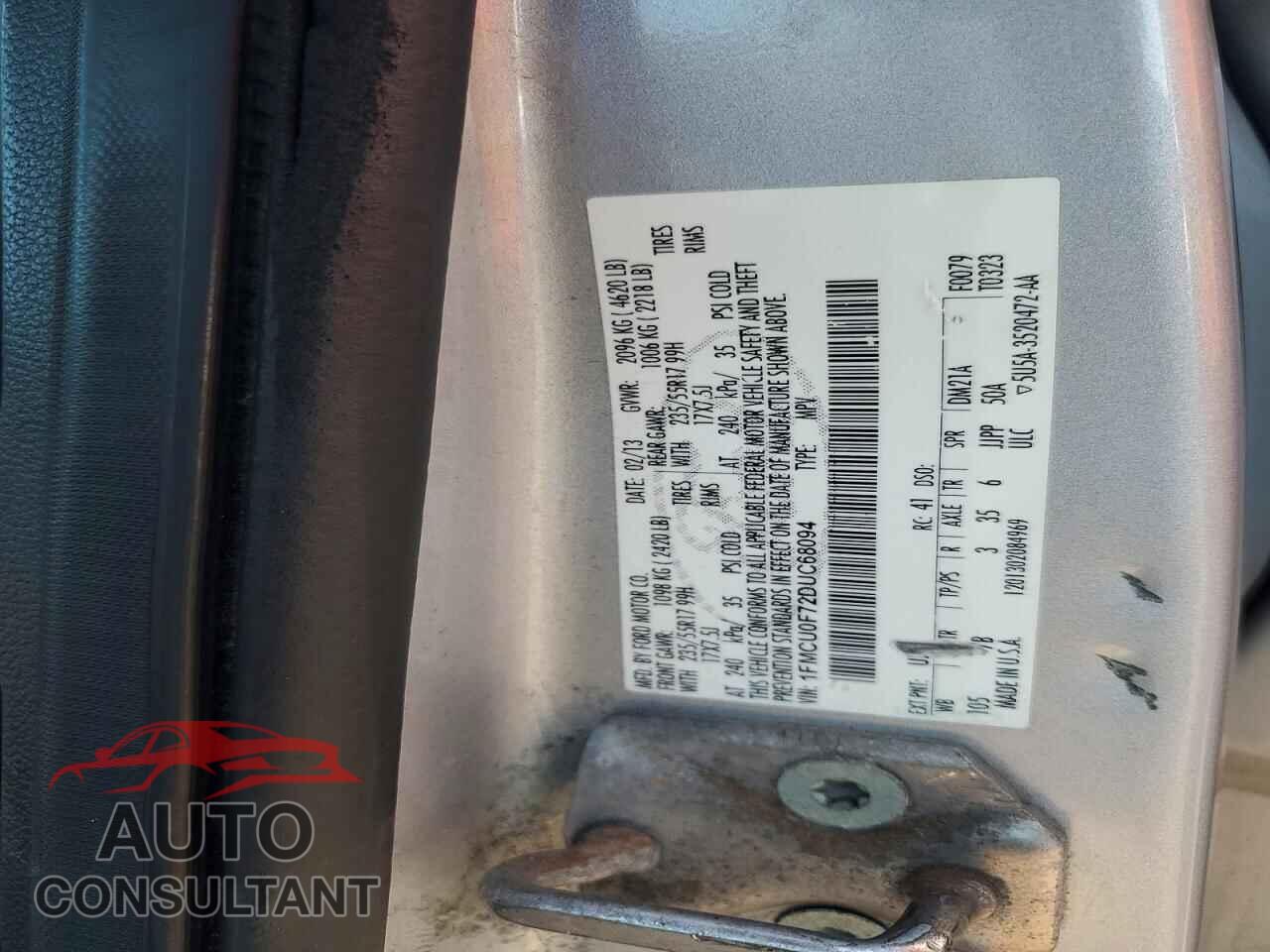 FORD ESCAPE 2013 - 1FMCU0F72DUC68094