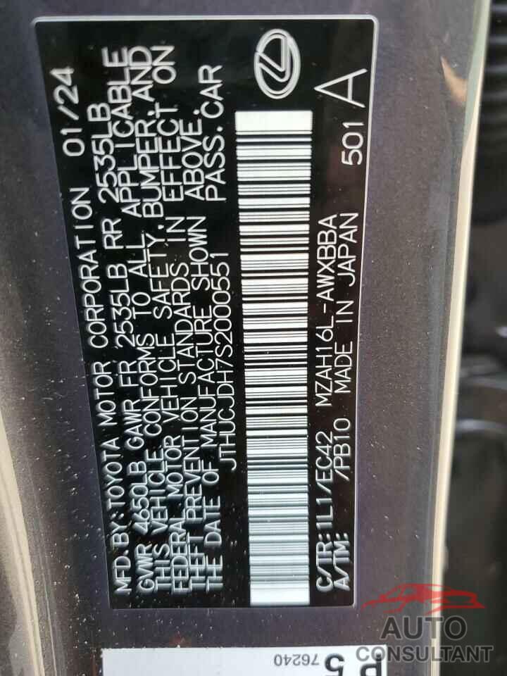 LEXUS UX 300H BA 2025 - JTHUCJDH7S2000551