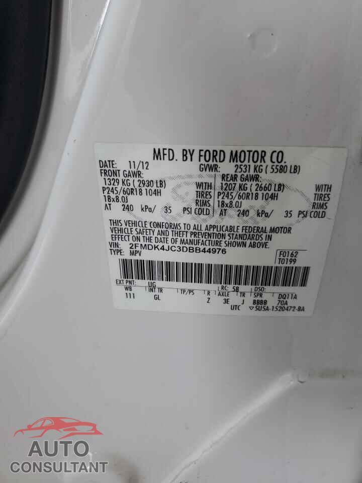 FORD EDGE 2013 - 2FMDK4JC3DBB44976