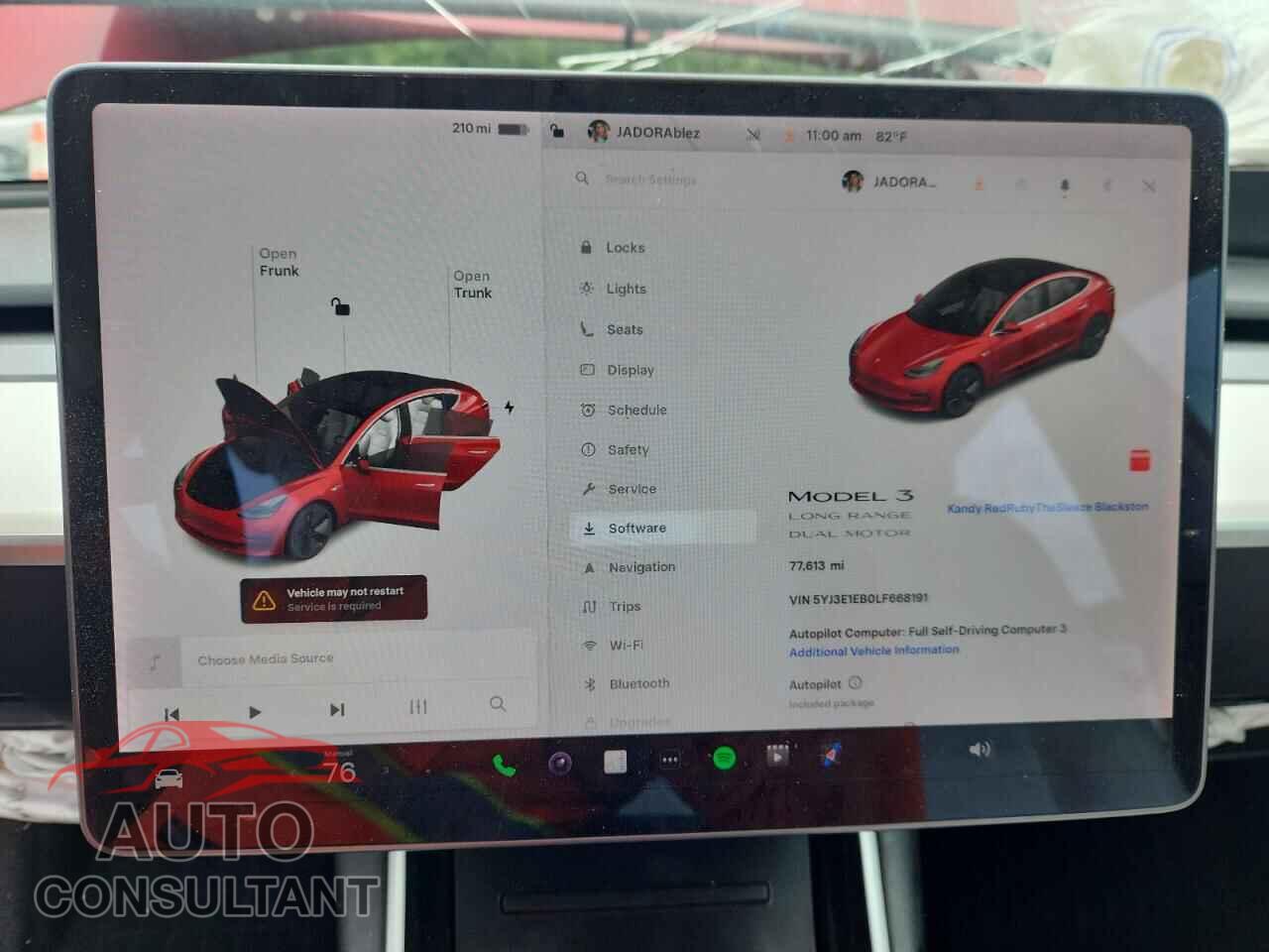TESLA MODEL 3 2020 - 5YJ3E1EB0LF668191