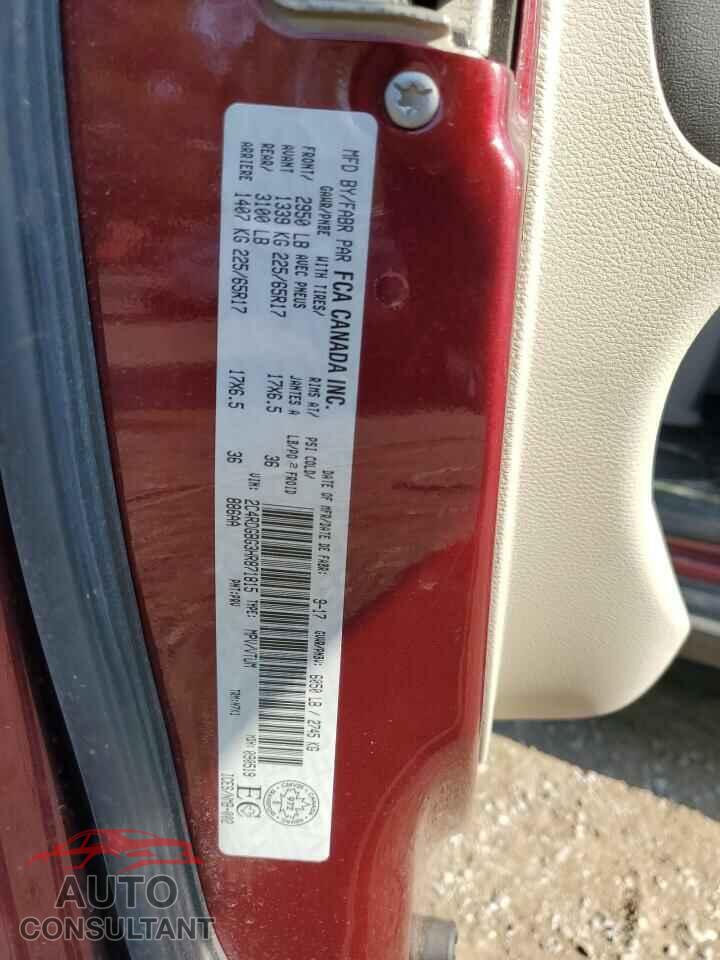 DODGE CARAVAN 2017 - 2C4RDGBG3HR871815