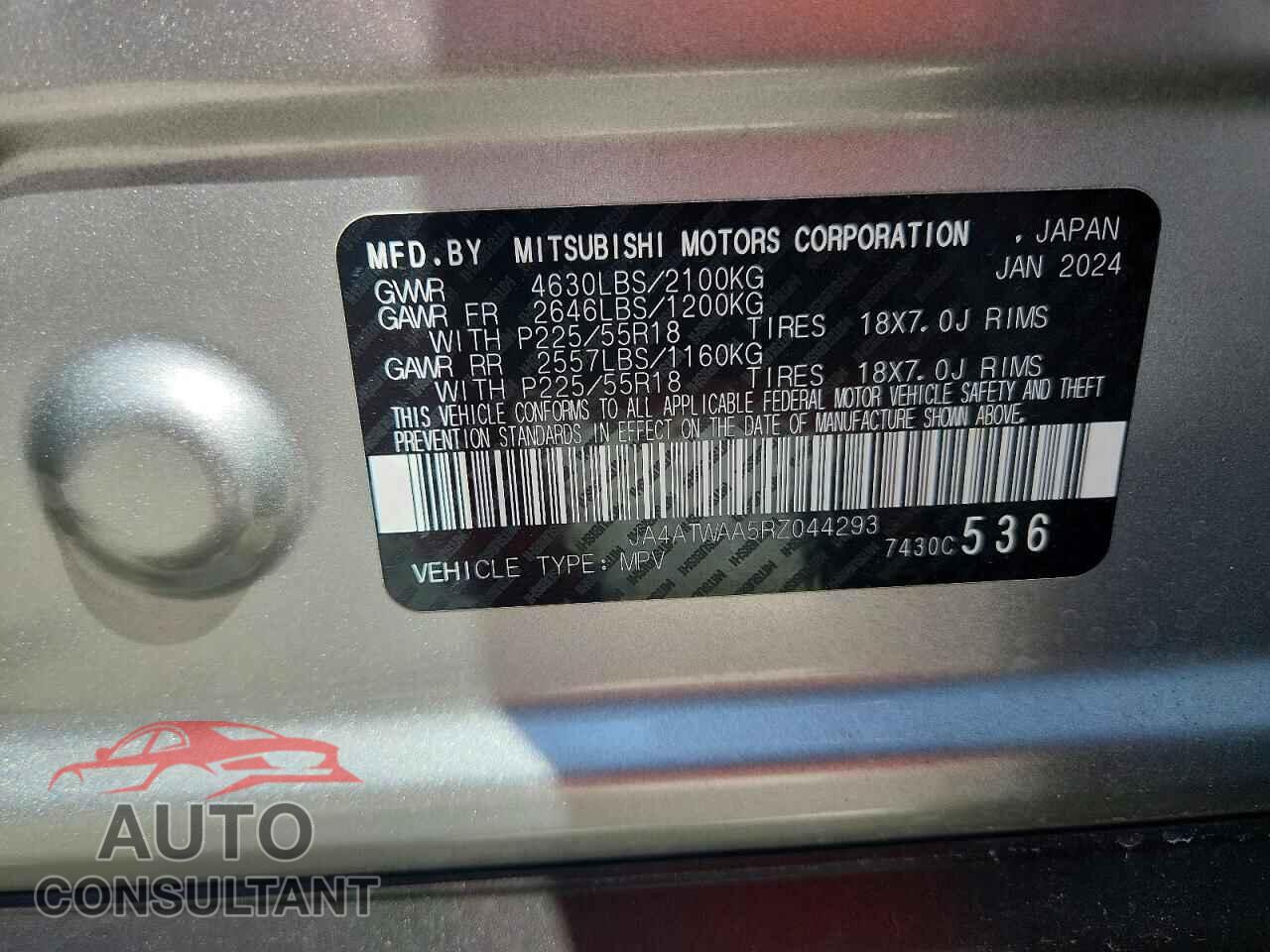 MITSUBISHI ECLIPSE 2024 - JA4ATWAA5RZ044293