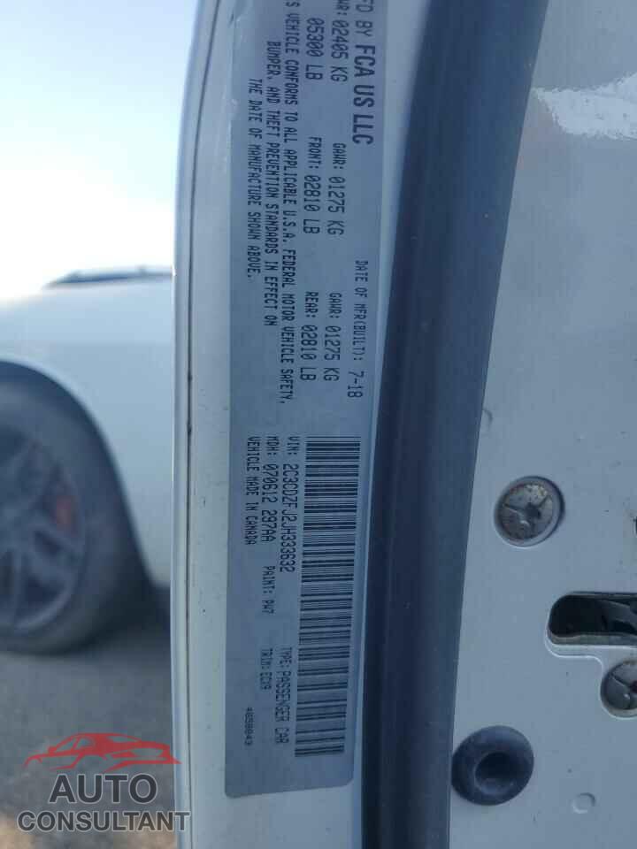 DODGE CHALLENGER 2018 - 2C3CDZFJ2JH333632