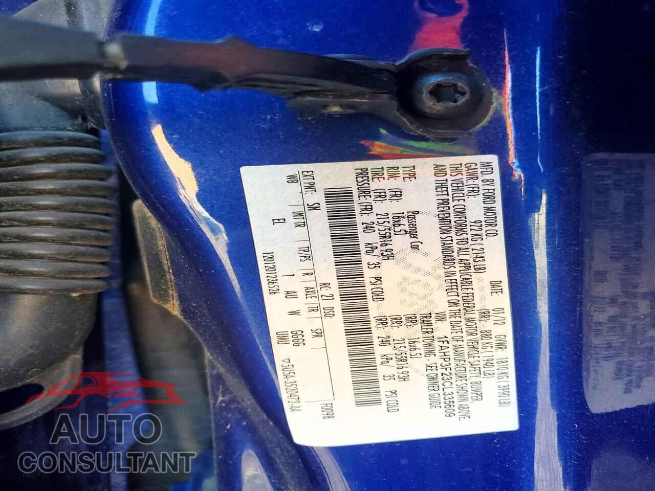 FORD FOCUS 2012 - 1FAHP3F23CL335609
