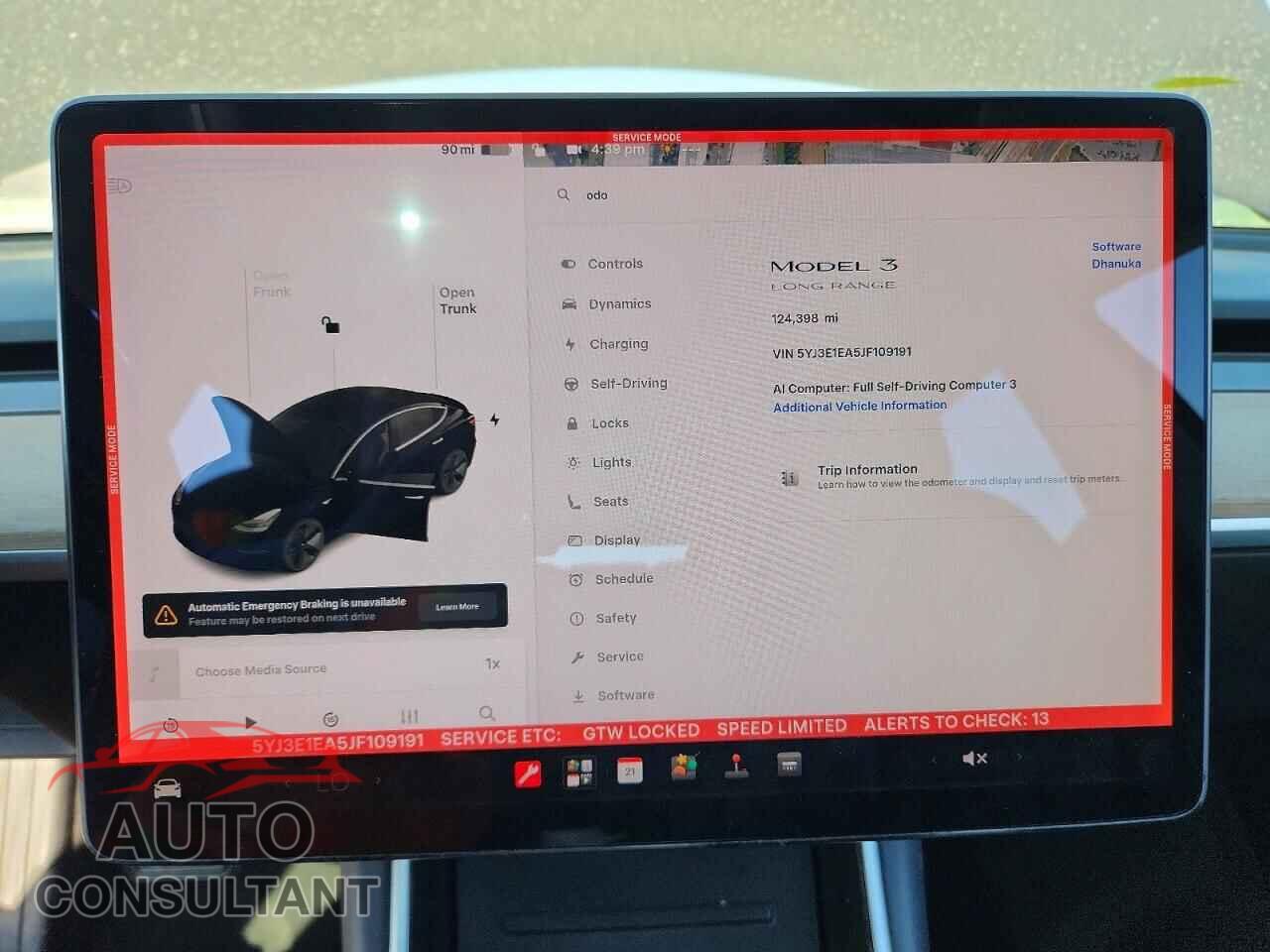 TESLA MODEL 3 2018 - 5YJ3E1EA5JF109191