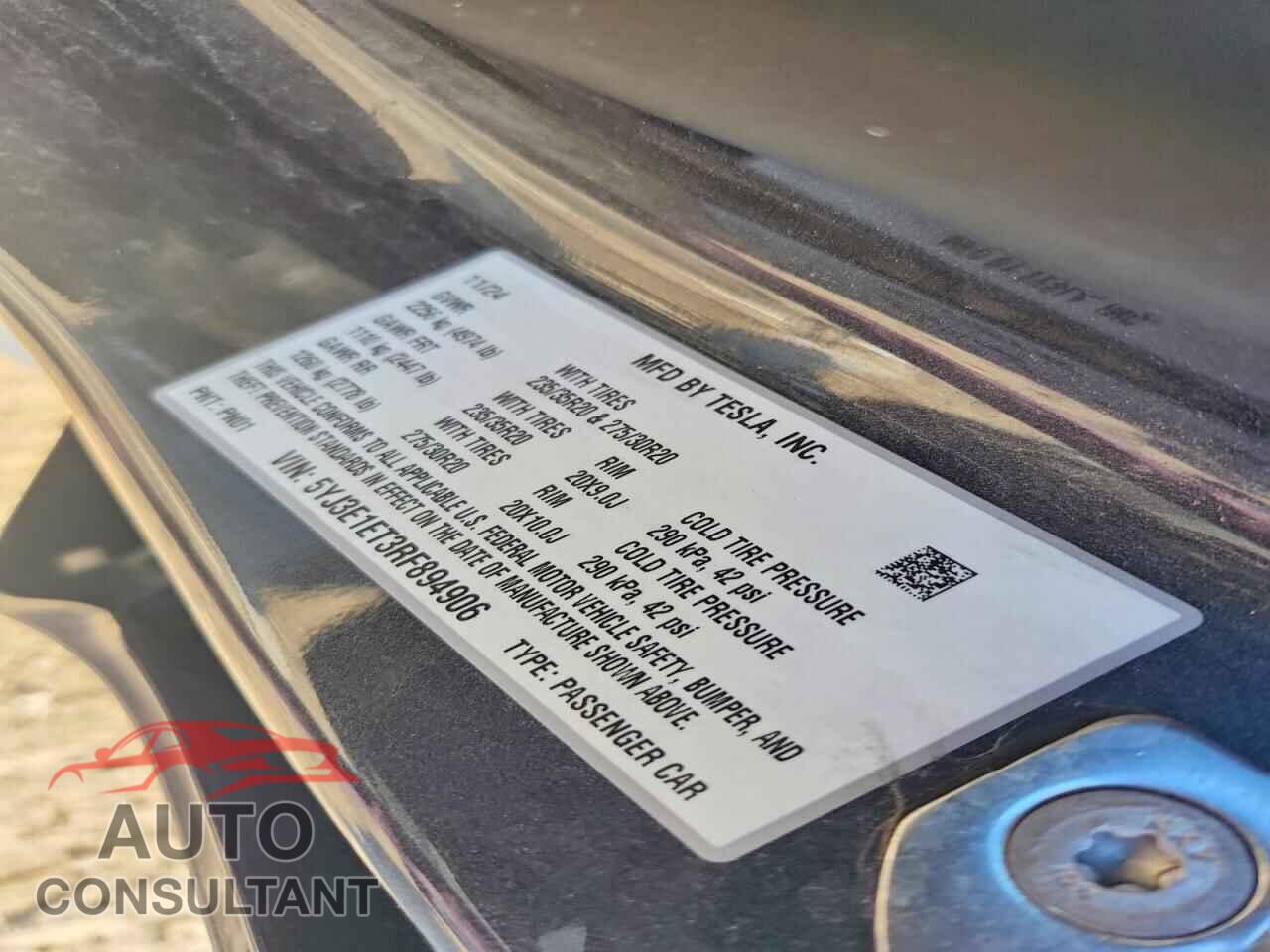 TESLA MODEL 3 2024 - 5YJ3E1ET3RF894906