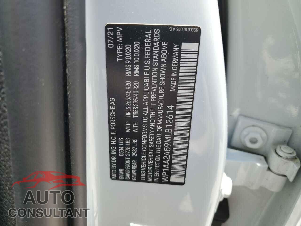 PORSCHE MACAN 2021 - WP1AA2A59MLB12614