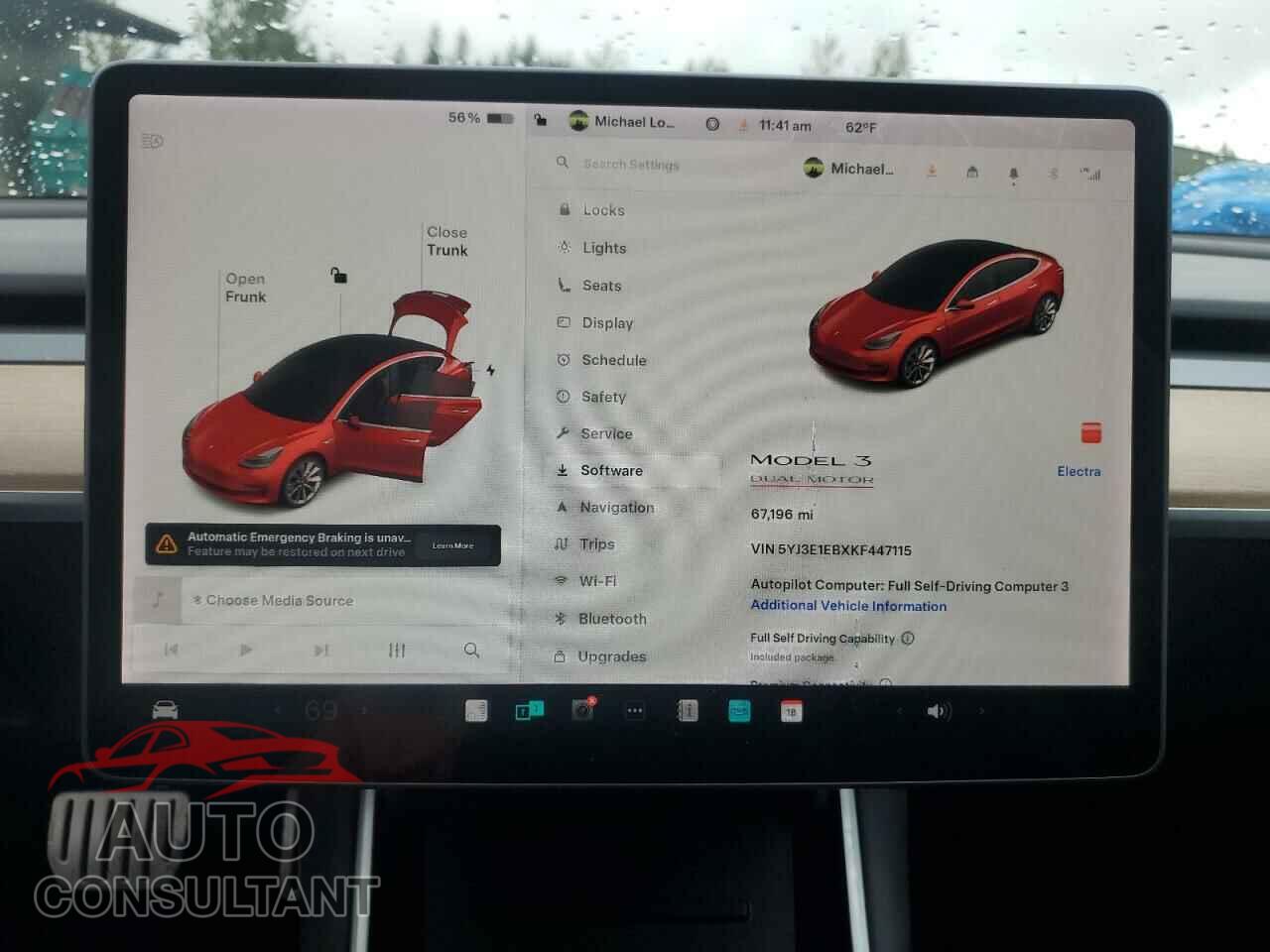 TESLA MODEL 3 2019 - 5YJ3E1EBXKF447115