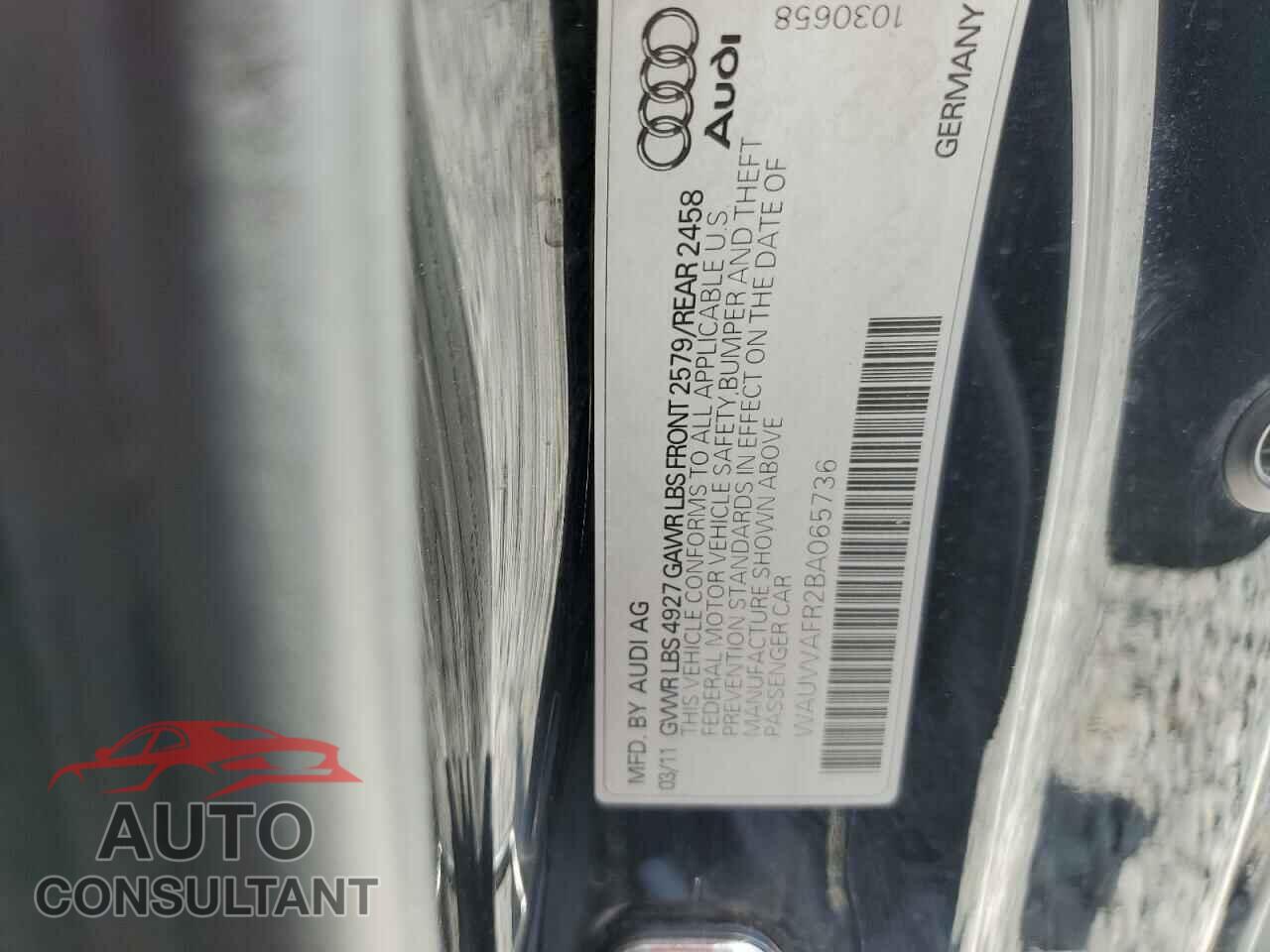 AUDI S5/RS5 2011 - WAUVVAFR2BA065736