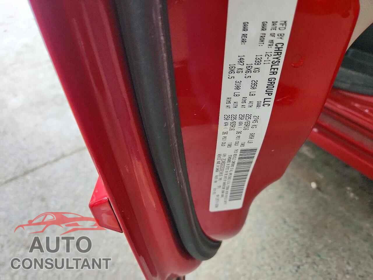 DODGE CARAVAN 2012 - 2C4RDGCG5CR210018
