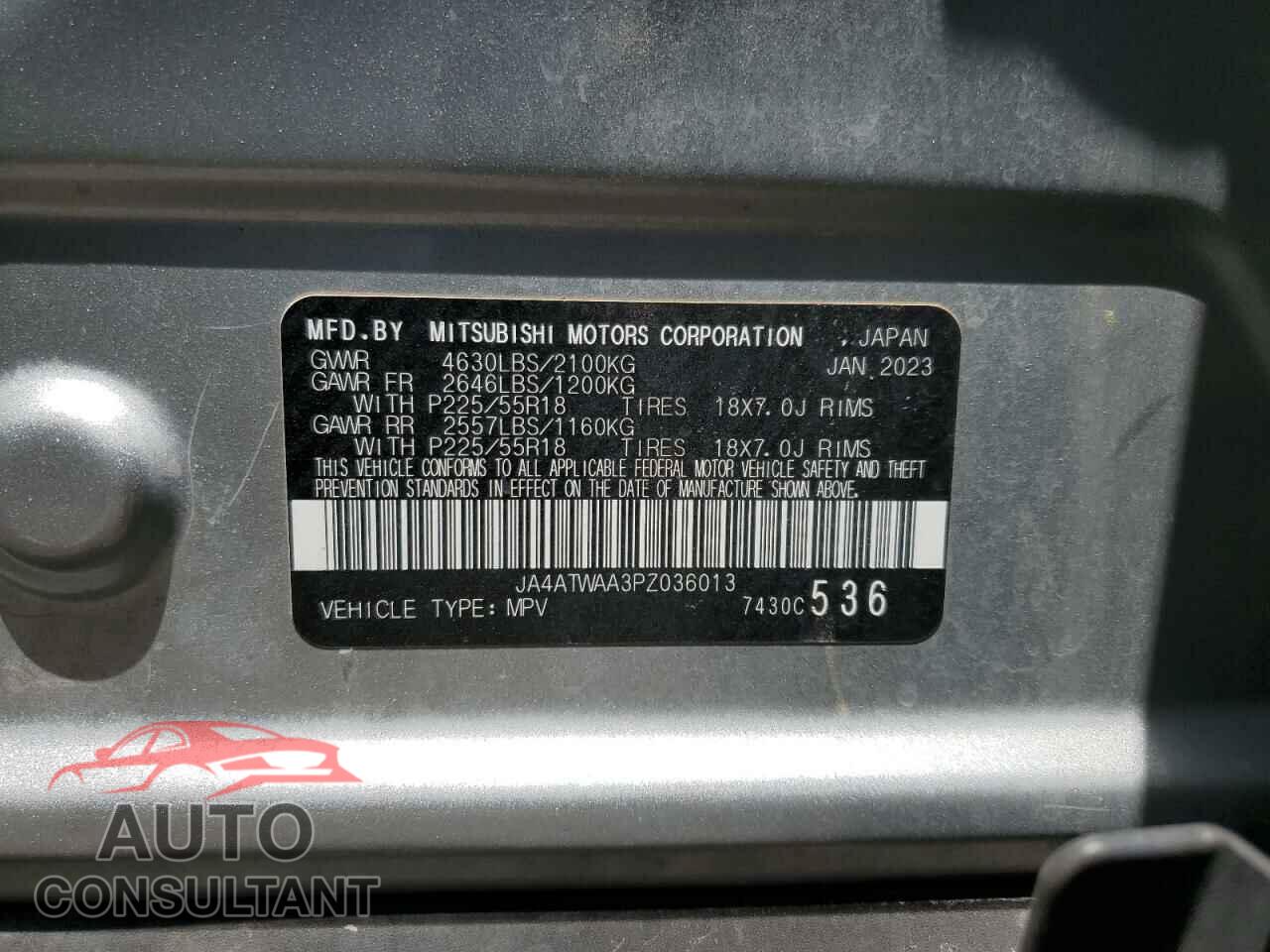 MITSUBISHI ECLIPSE 2023 - JA4ATWAA3PZ036013