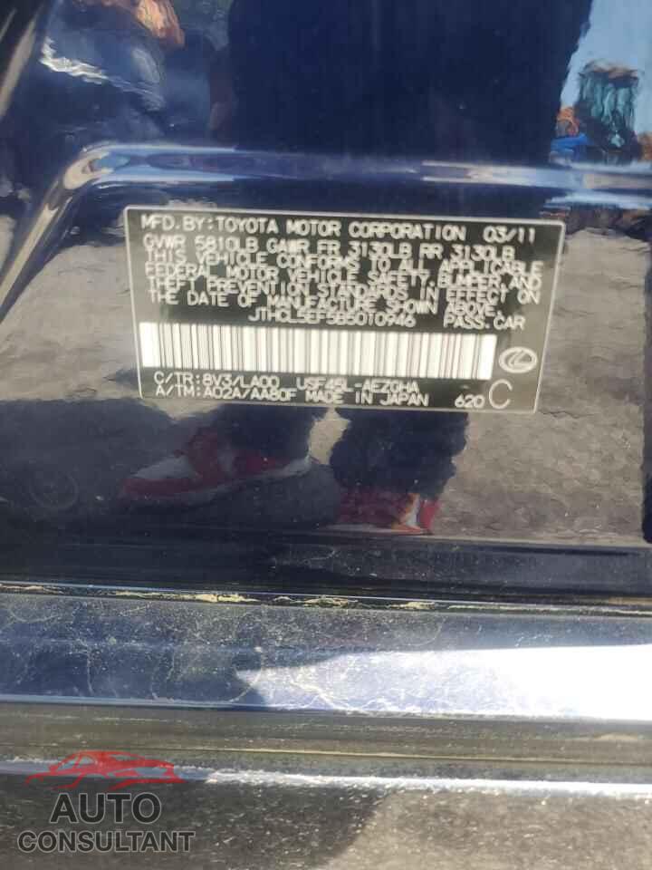 LEXUS LS460 2011 - JTHCL5EF5B5010946