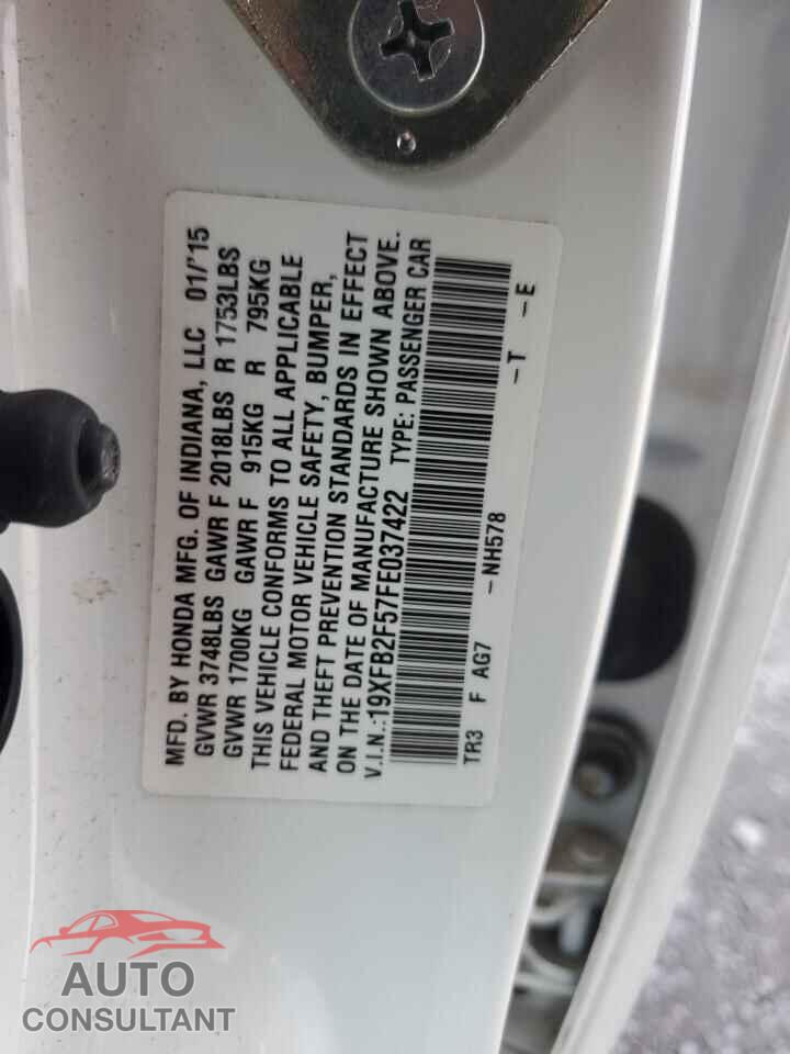 HONDA CIVIC 2015 - 19XFB2F57FE037422