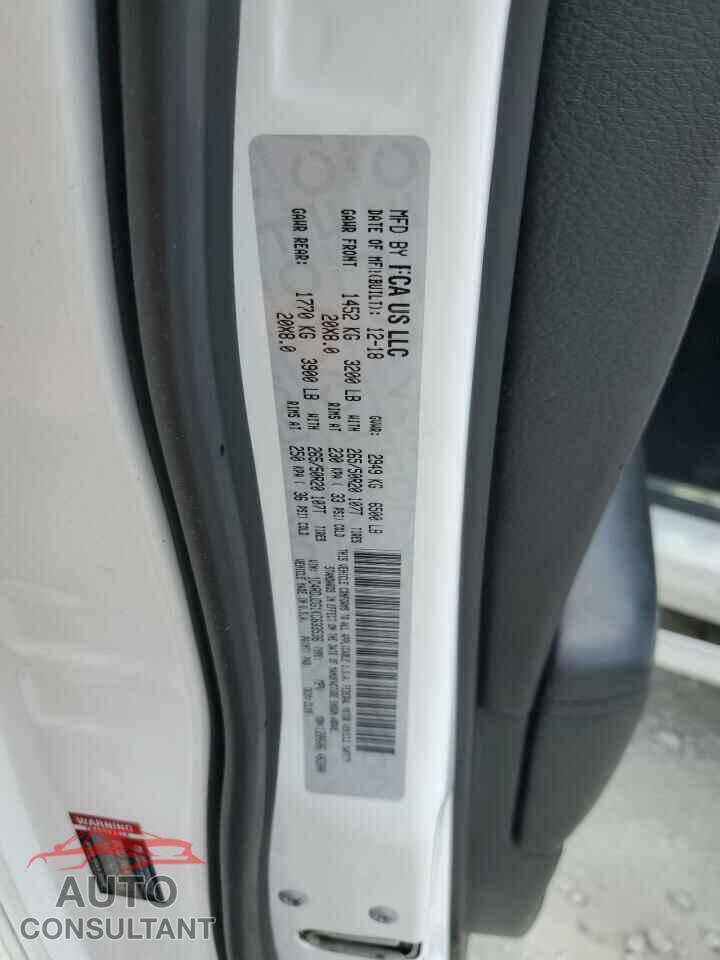DODGE DURANGO 2019 - 1C4RDJDG1KC633536