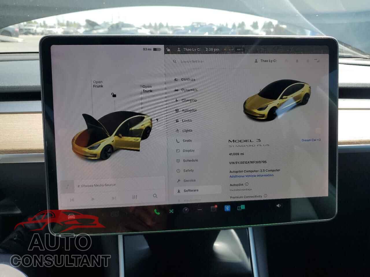 TESLA MODEL 3 2019 - 5YJ3E1EA7KF305795