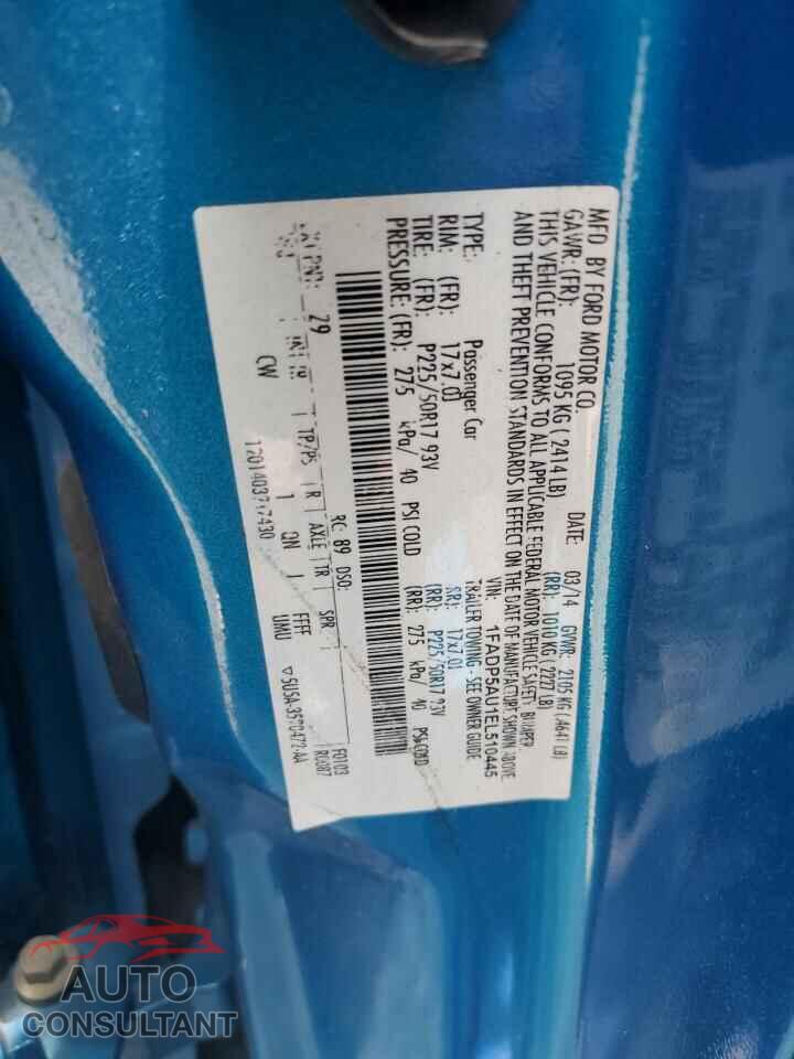 FORD CMAX 2014 - 1FADP5AU1EL510445