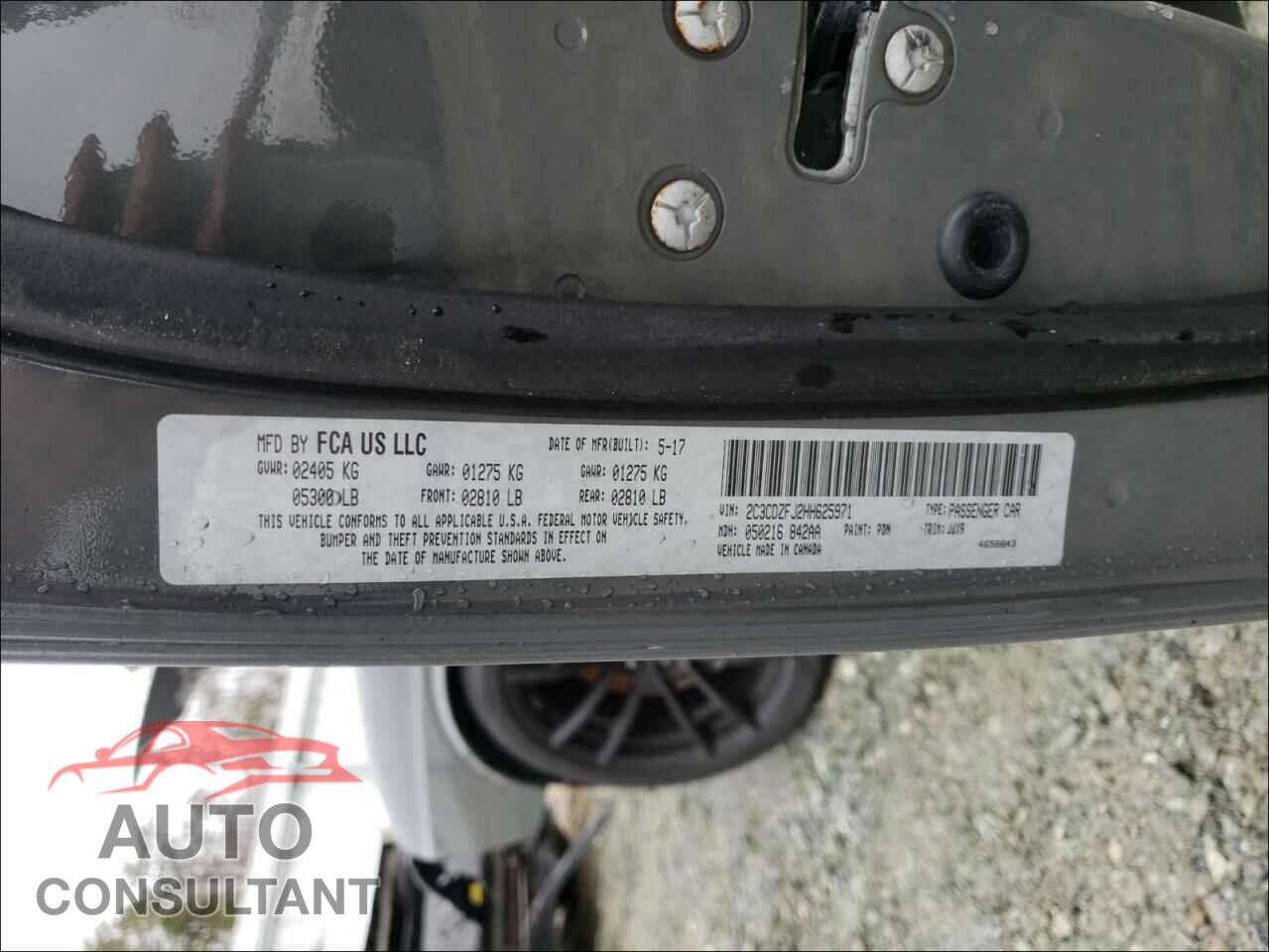 DODGE CHALLENGER 2017 - 2C3CDZFJ2HH625971