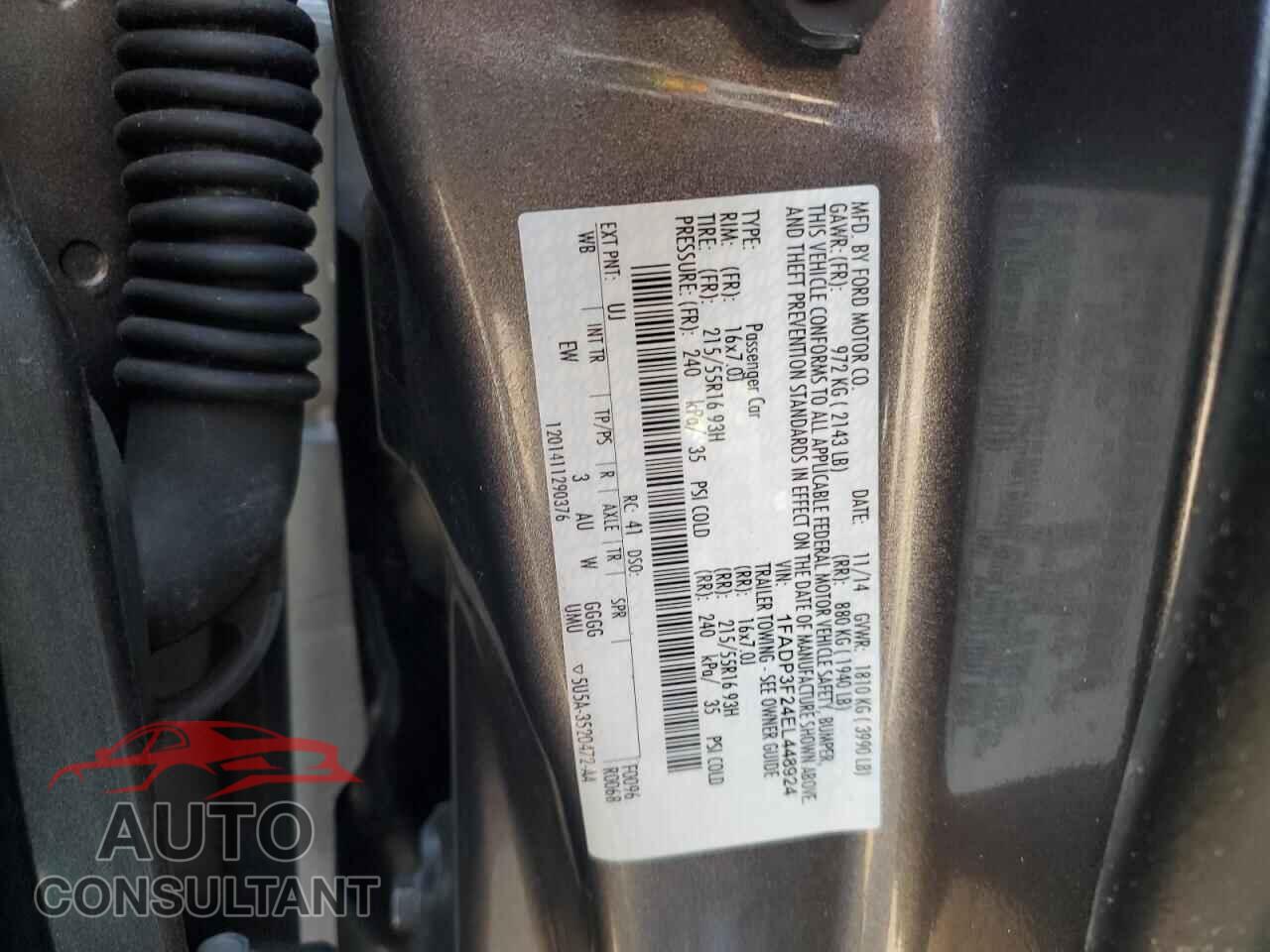 FORD FOCUS 2014 - 1FADP3F24EL448924