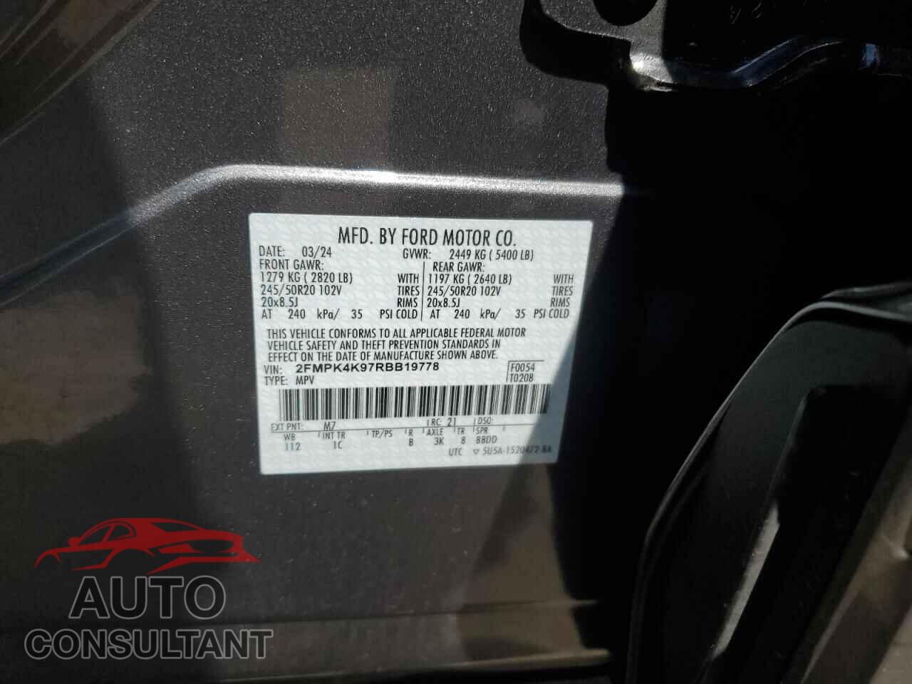 FORD EDGE 2024 - 2FMPK4K97RBB19778