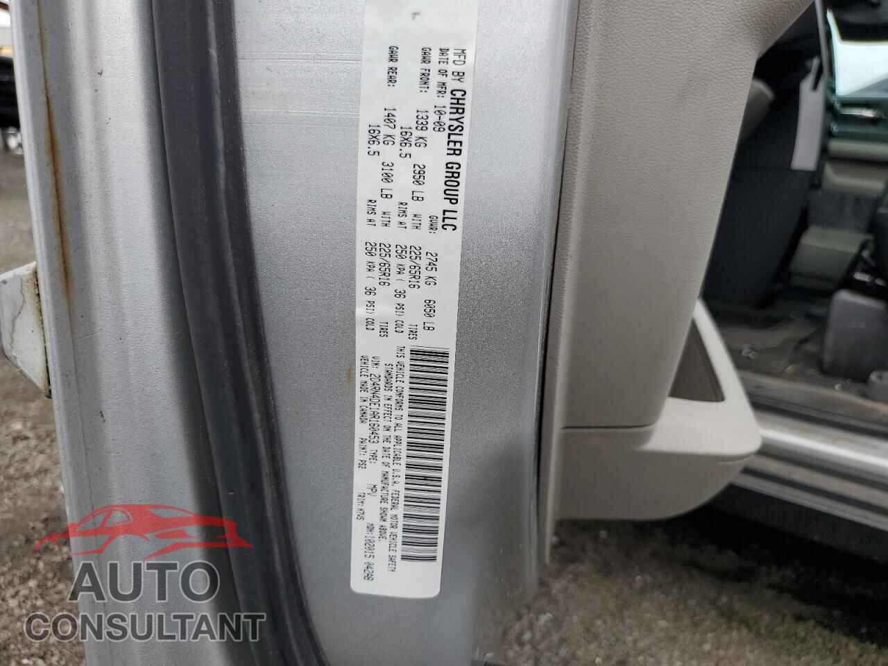 DODGE CARAVAN 2010 - 2D4RN4DE1AR160453