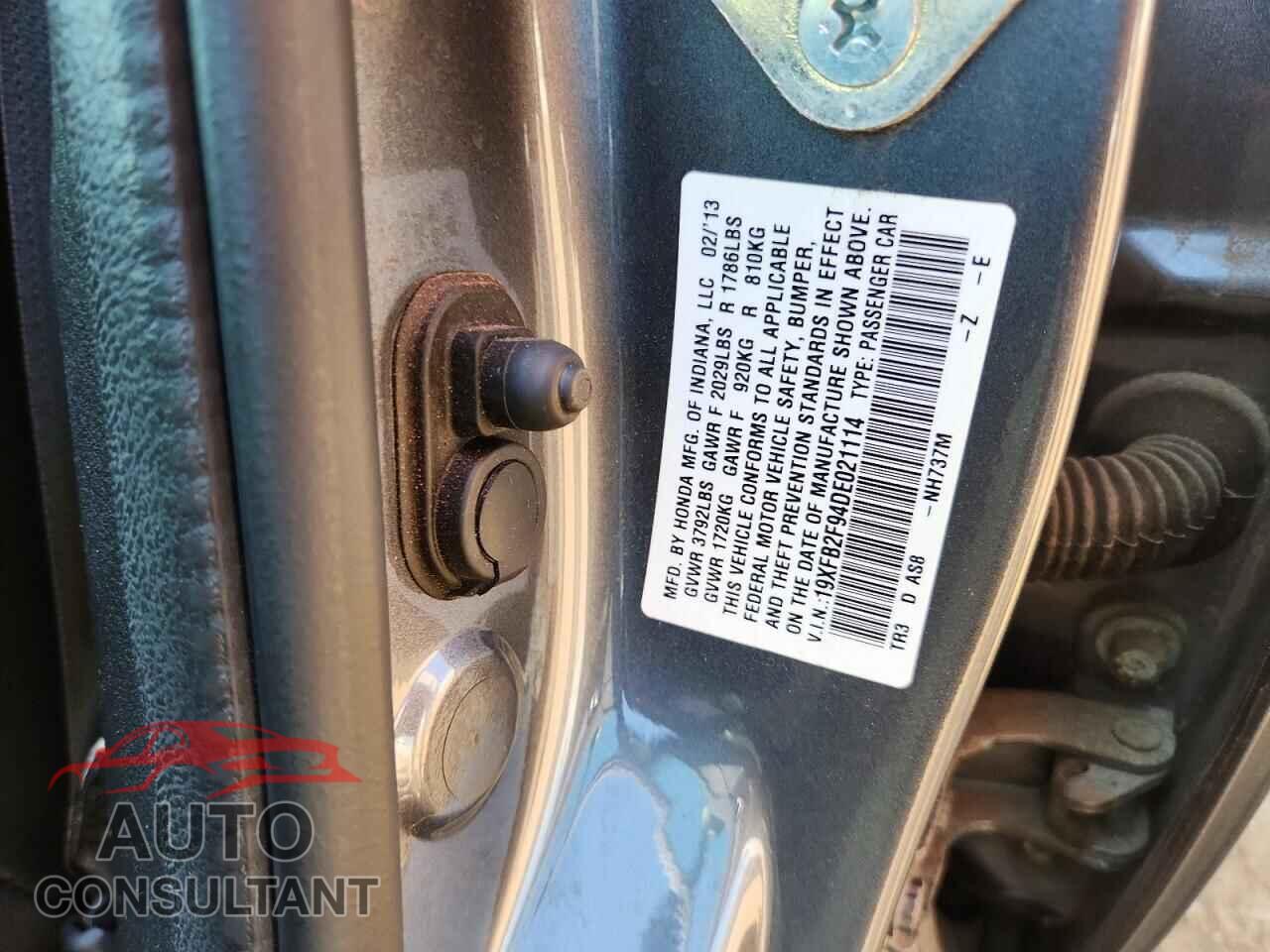 HONDA CIVIC 2013 - 19XFB2F94DE021114