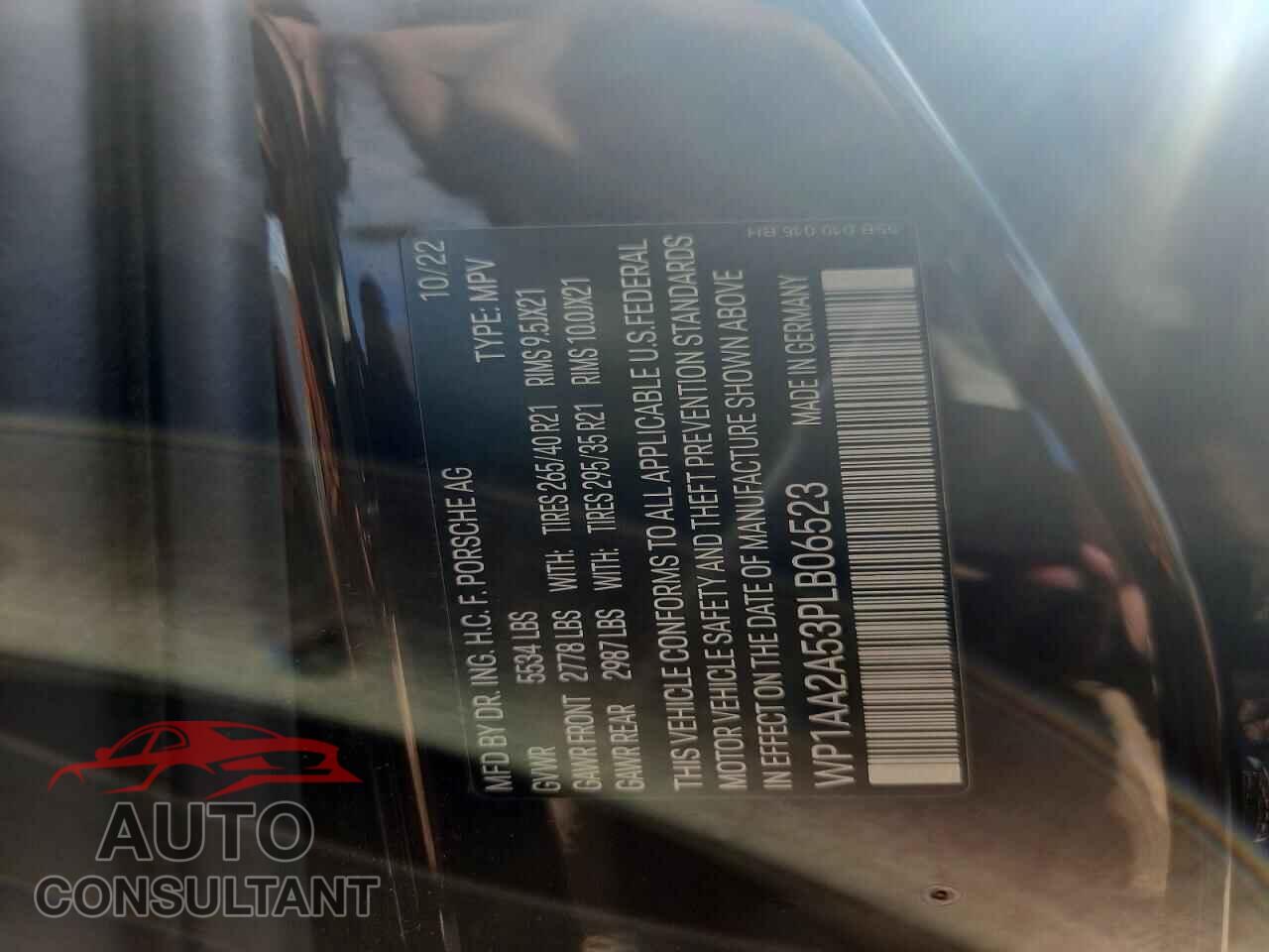 PORSCHE MACAN 2023 - WP1AA2A53PLB06523