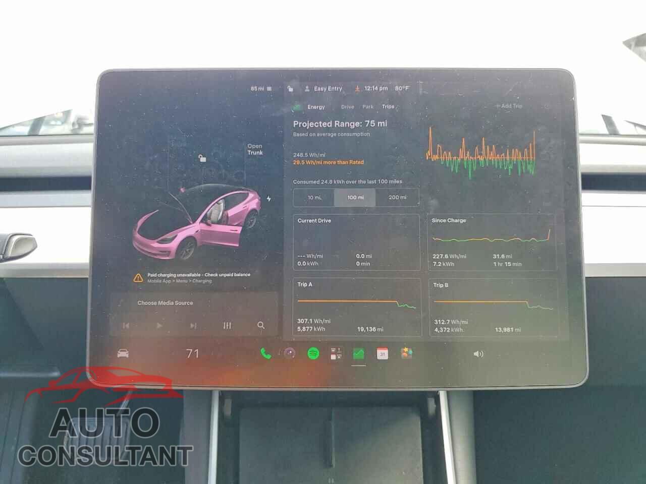 TESLA MODEL 3 2019 - 5YJ3E1EA6KF302080