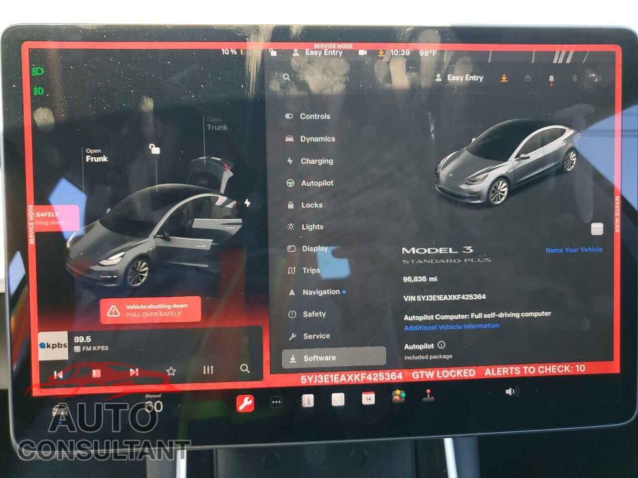 TESLA MODEL 3 2019 - 5YJ3E1EAXKF425364