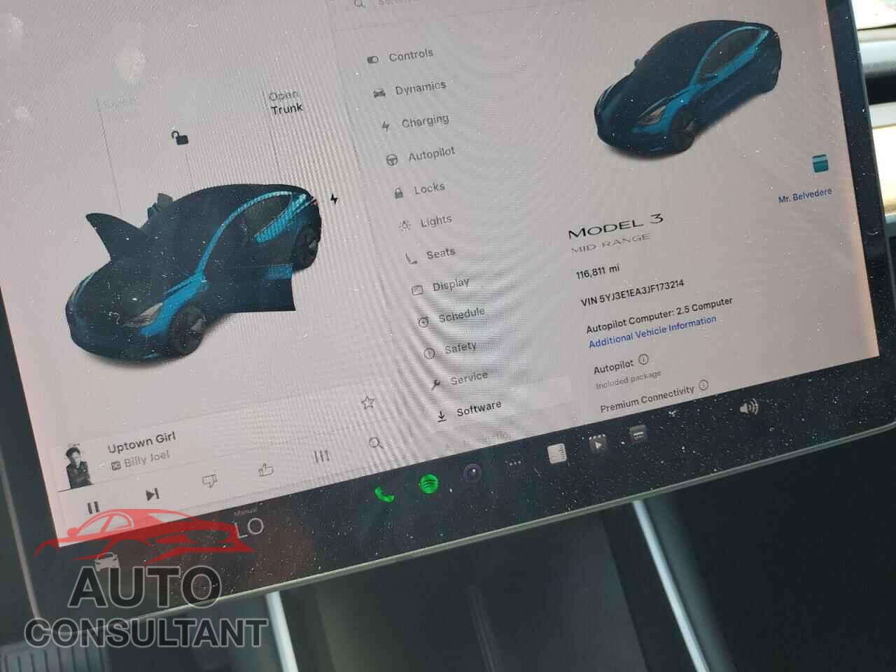 TESLA MODEL 3 2018 - 5YJ3E1EA3JF173214