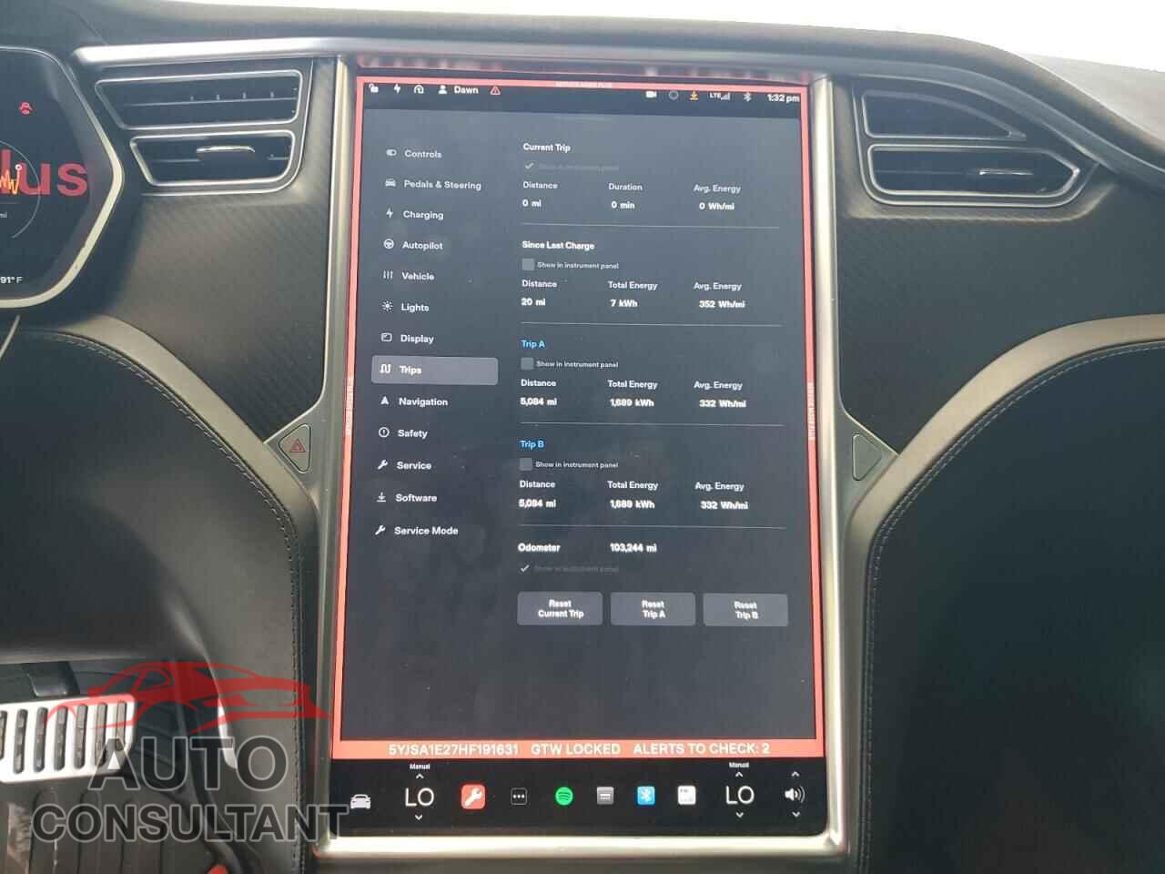 TESLA MODEL S 2017 - 5YJSA1E27HF191631