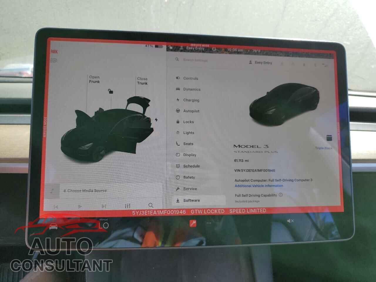 TESLA MODEL 3 2021 - 5YJ3E1EA1MF001946