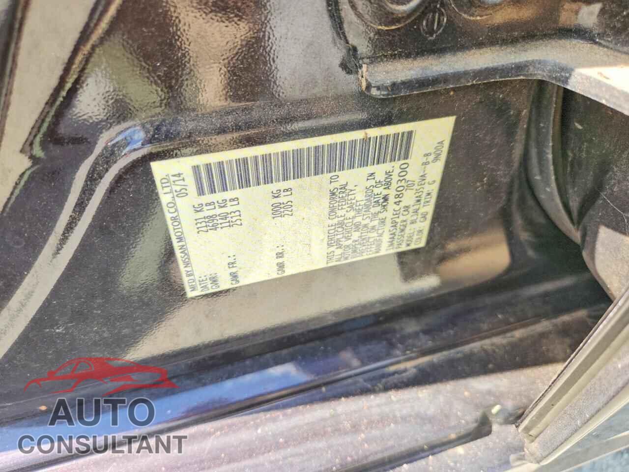 NISSAN MAXIMA 2014 - 1N4AA5AP1EC480300