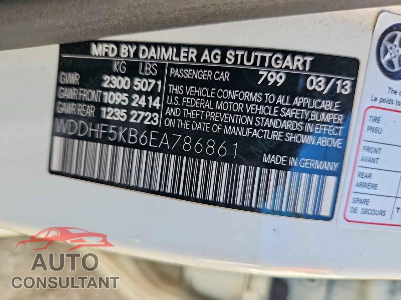 MERCEDES-BENZ E-CLASS 2014 - WDDHF5KB6EA786861