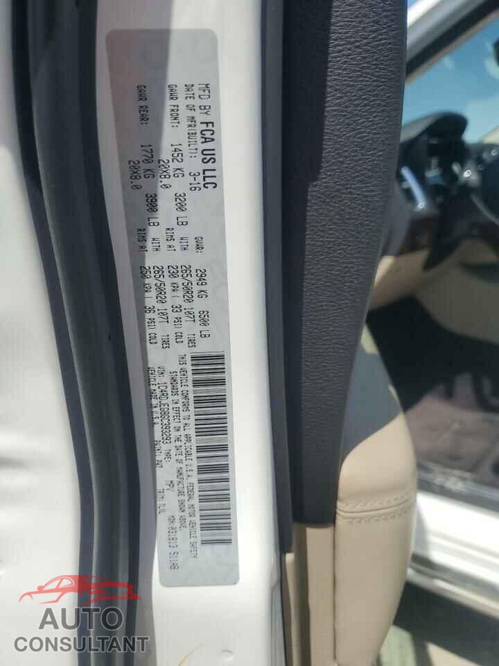 DODGE DURANGO 2016 - 1C4RDJEG8GC393293