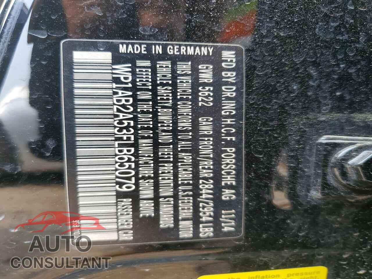 PORSCHE MACAN 2015 - WP1AB2A53FLB65079