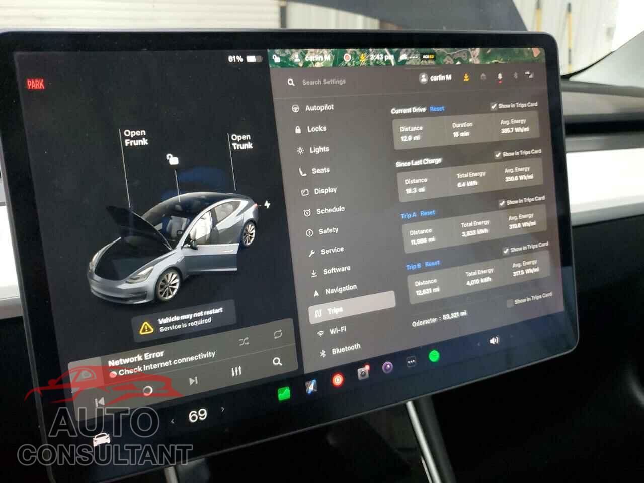 TESLA MODEL 3 2019 - 5YJ3E1EA7KF312911
