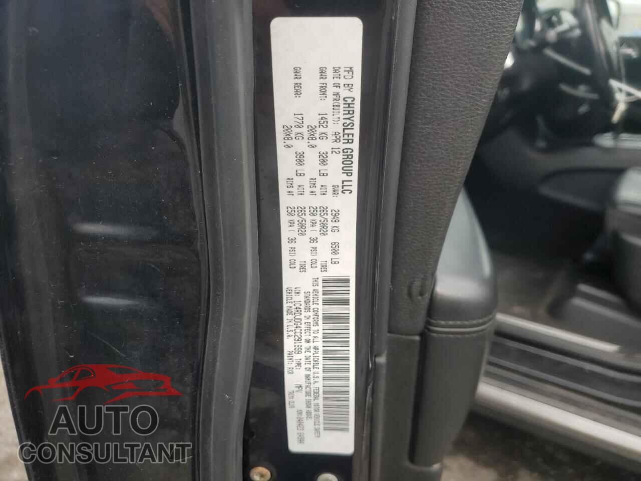 DODGE DURANGO 2012 - 1C4RDJDG4CC291999