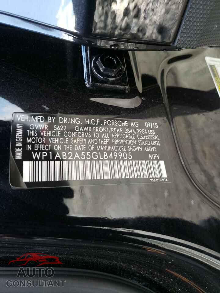 PORSCHE MACAN 2016 - WP1AB2A55GLB49905