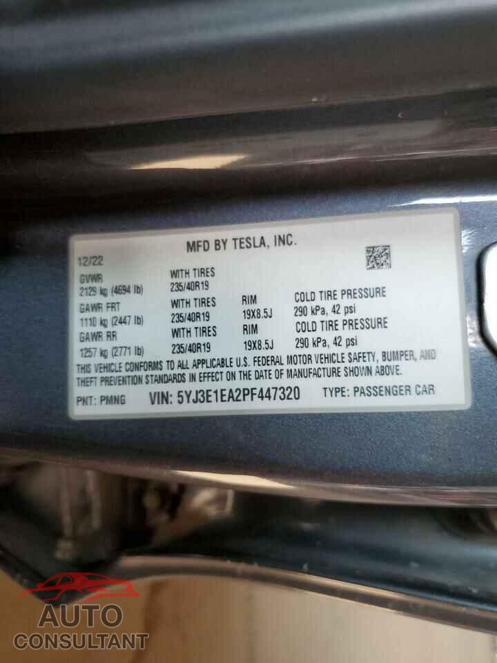 TESLA MODEL 3 2023 - 5YJ3E1EA2PF447320