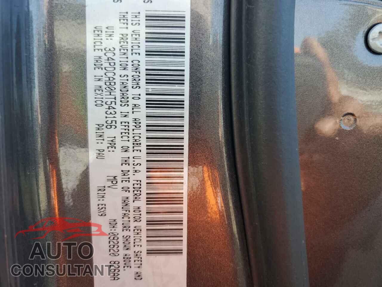 DODGE JOURNEY 2017 - 3C4PDCAB0HT543156