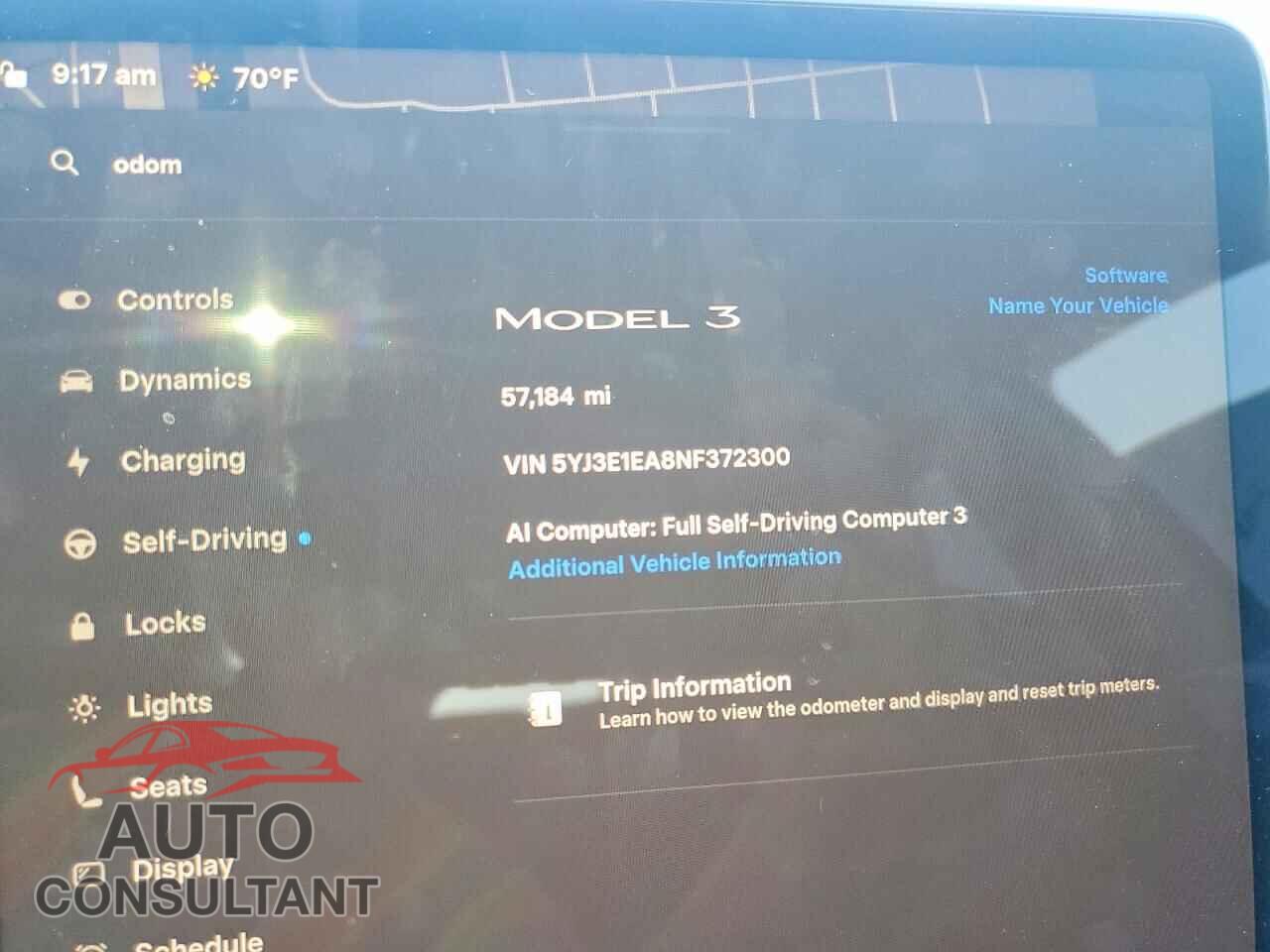 TESLA MODEL 3 2022 - 5YJ3E1EA8NF372300