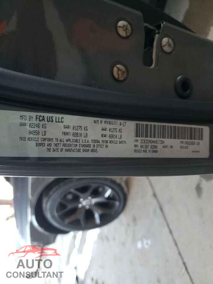 DODGE CHALLENGER 2017 - 2C3CDZAG4HH617334