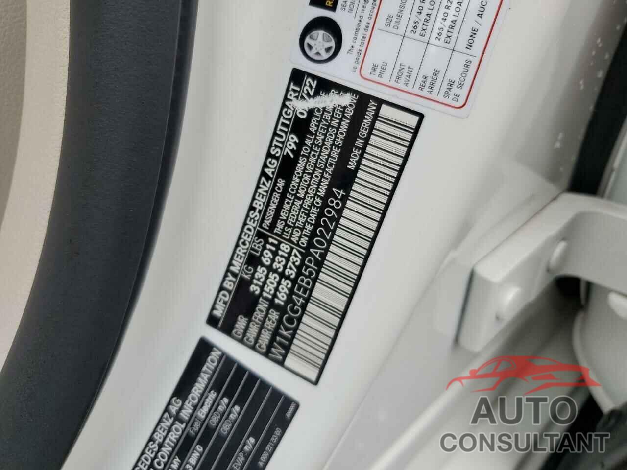 MERCEDES-BENZ EQS SEDAN 2023 - W1KCG4EB5PA022984
