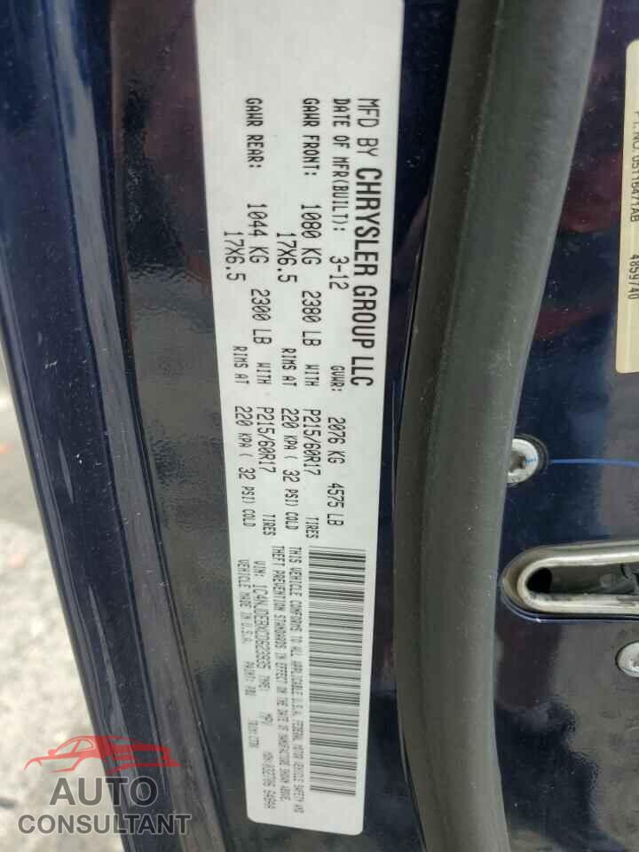JEEP COMPASS 2012 - 1C4NJDEBXCD623935