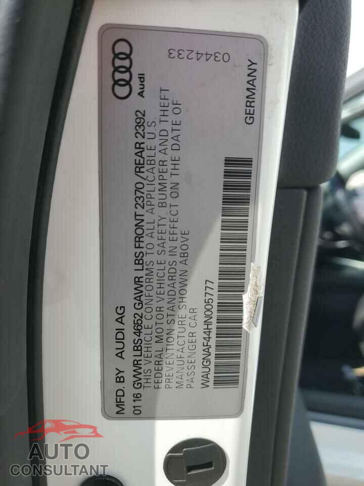 AUDI A4 2017 - WAUGNAF44HN005777
