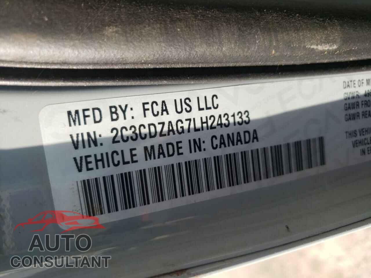 DODGE CHALLENGER 2020 - 2C3CDZAG7LH243133