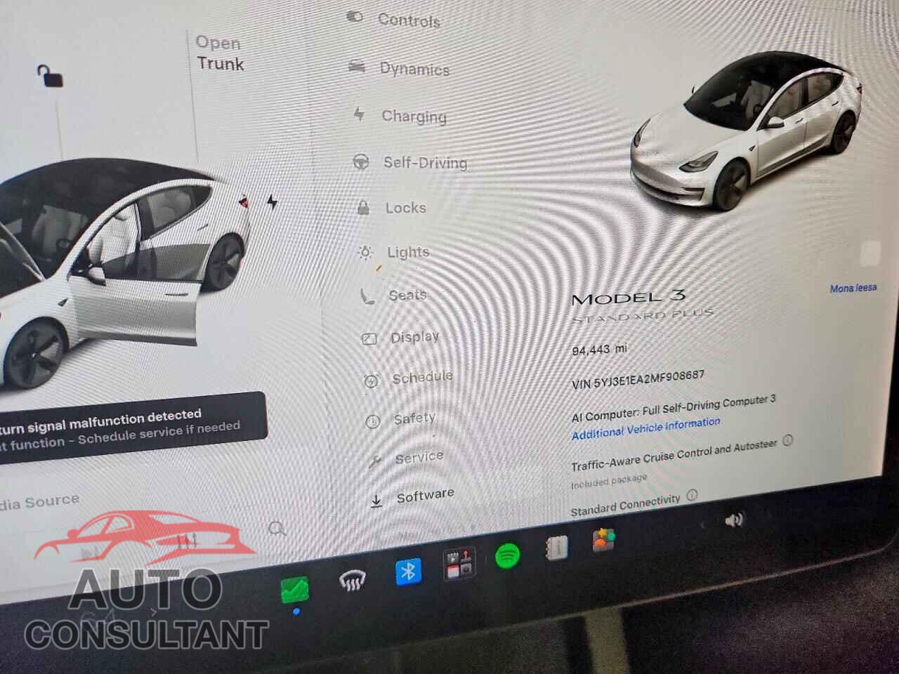 TESLA MODEL 3 2021 - 5YJ3E1EA2MF908687