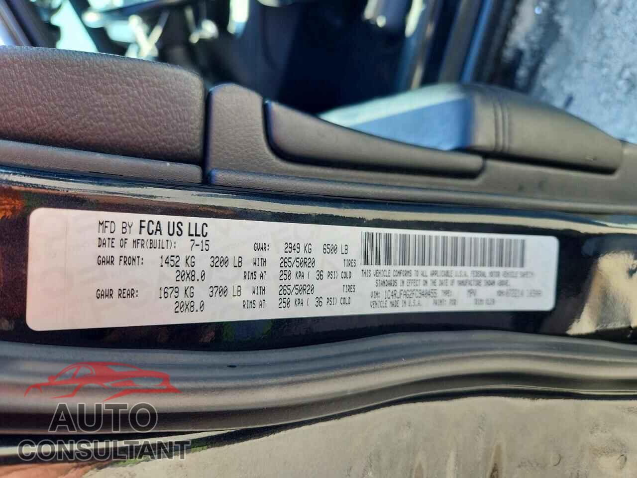 JEEP CHEROKEE 2015 - 1C4RJFAG2FC940455