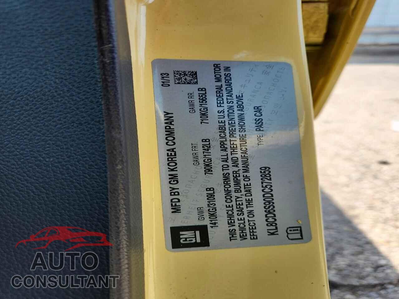 CHEVROLET SPARK 2013 - KL8CD6S90DC572859
