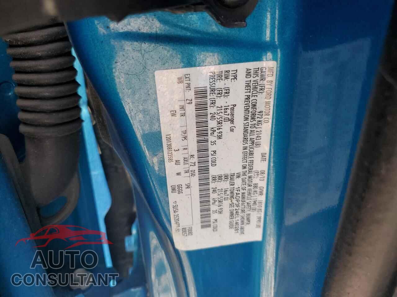 FORD FOCUS 2014 - 1FADP3F24EL140281